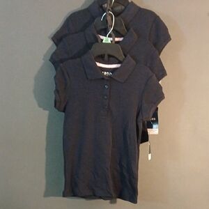 3pk NWT IZOD Approved Schoolwear NAVY Blue Polo Shirt Size: XS 6 Girls